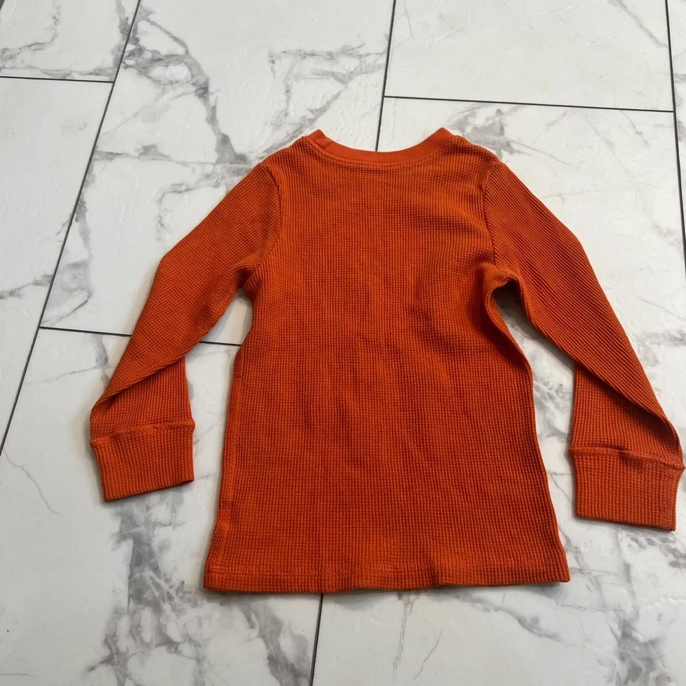 The Children's Place Orange Hockey Graphic Long Sleeve Tee